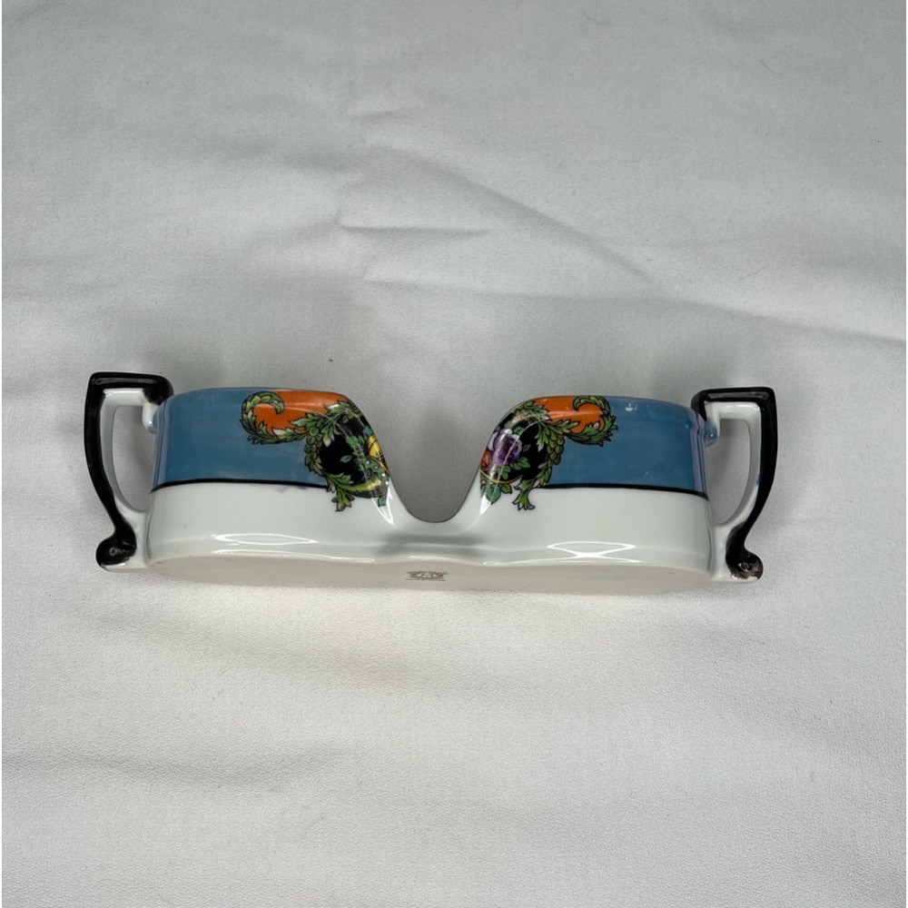 Vintage NORITAKE Spoon Rest Holder Hand painted Floral French Country  Japan